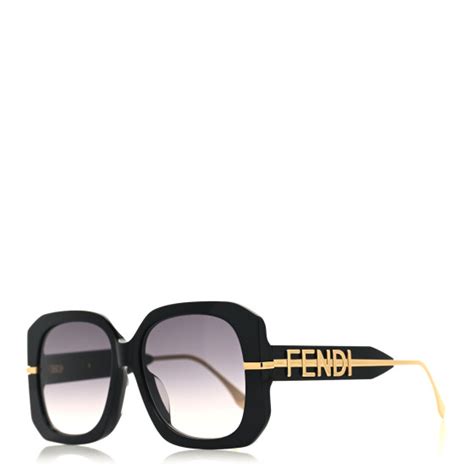 FENDI Acetate Fendigraphy Sunglasses FE40065F Black .